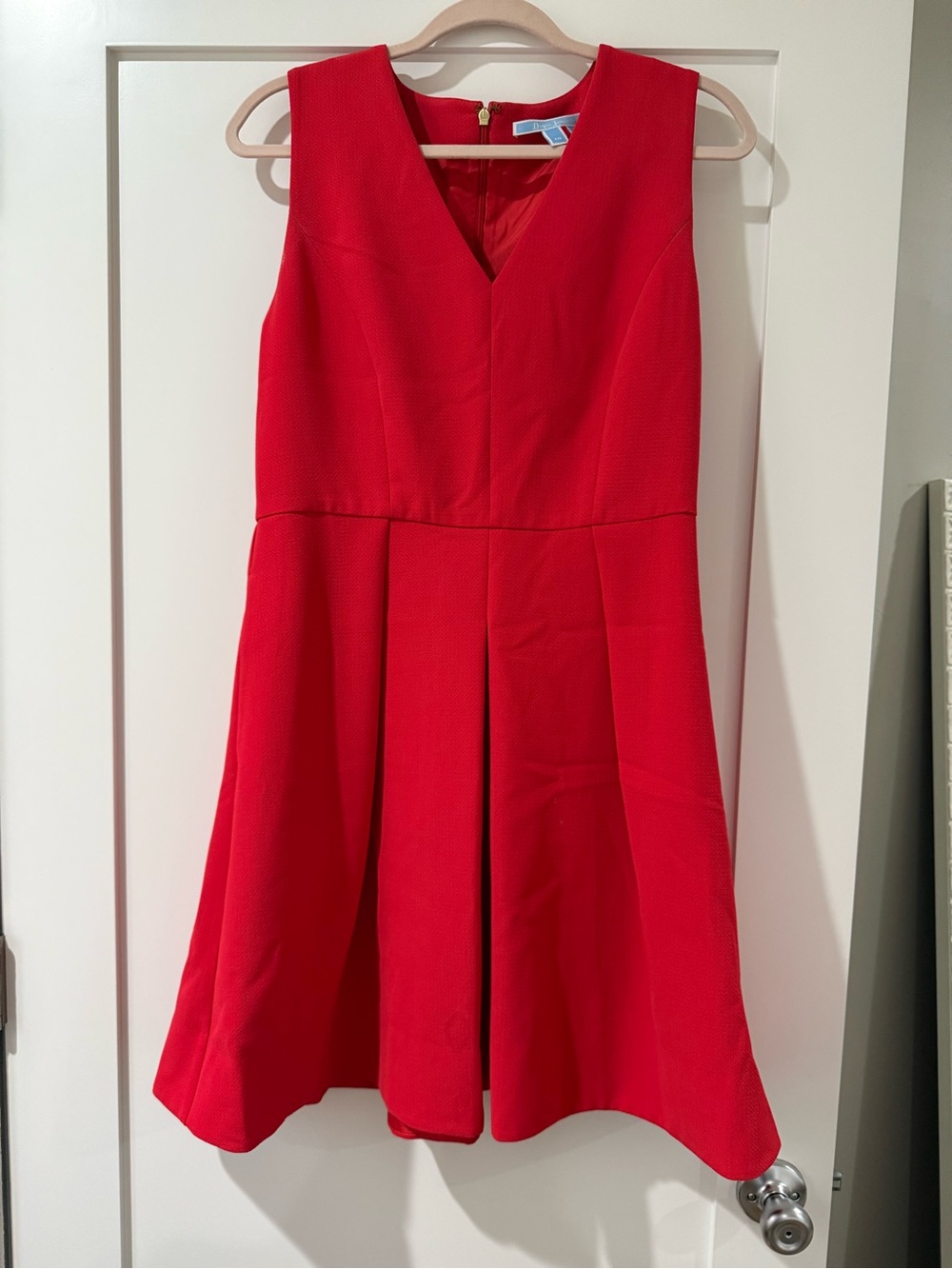 Draper James Women's Red V-Neck A-Line Dress